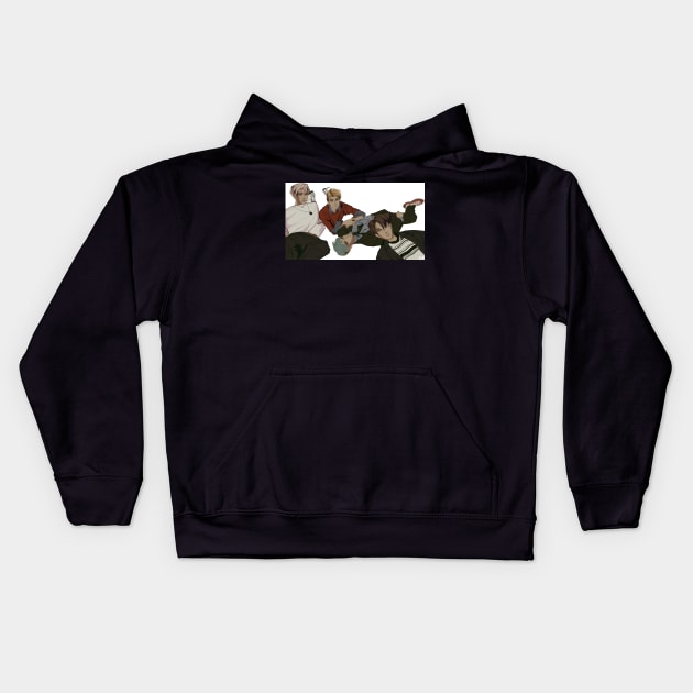 Winner Group Photo Kids Hoodie by kimchiicloudz